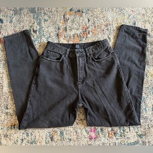 BDG Black-Wash Wide Leg Mom Jeans